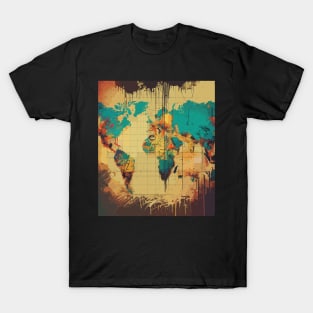 Street art earth map T-Shirt